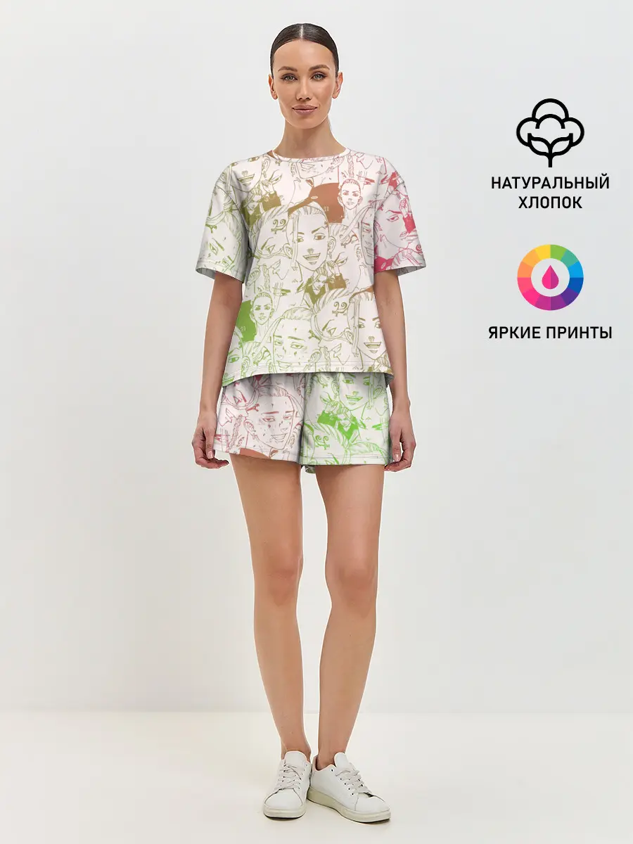 Женская пижама с шортами / ДОРАКЕН Токийские Мстители