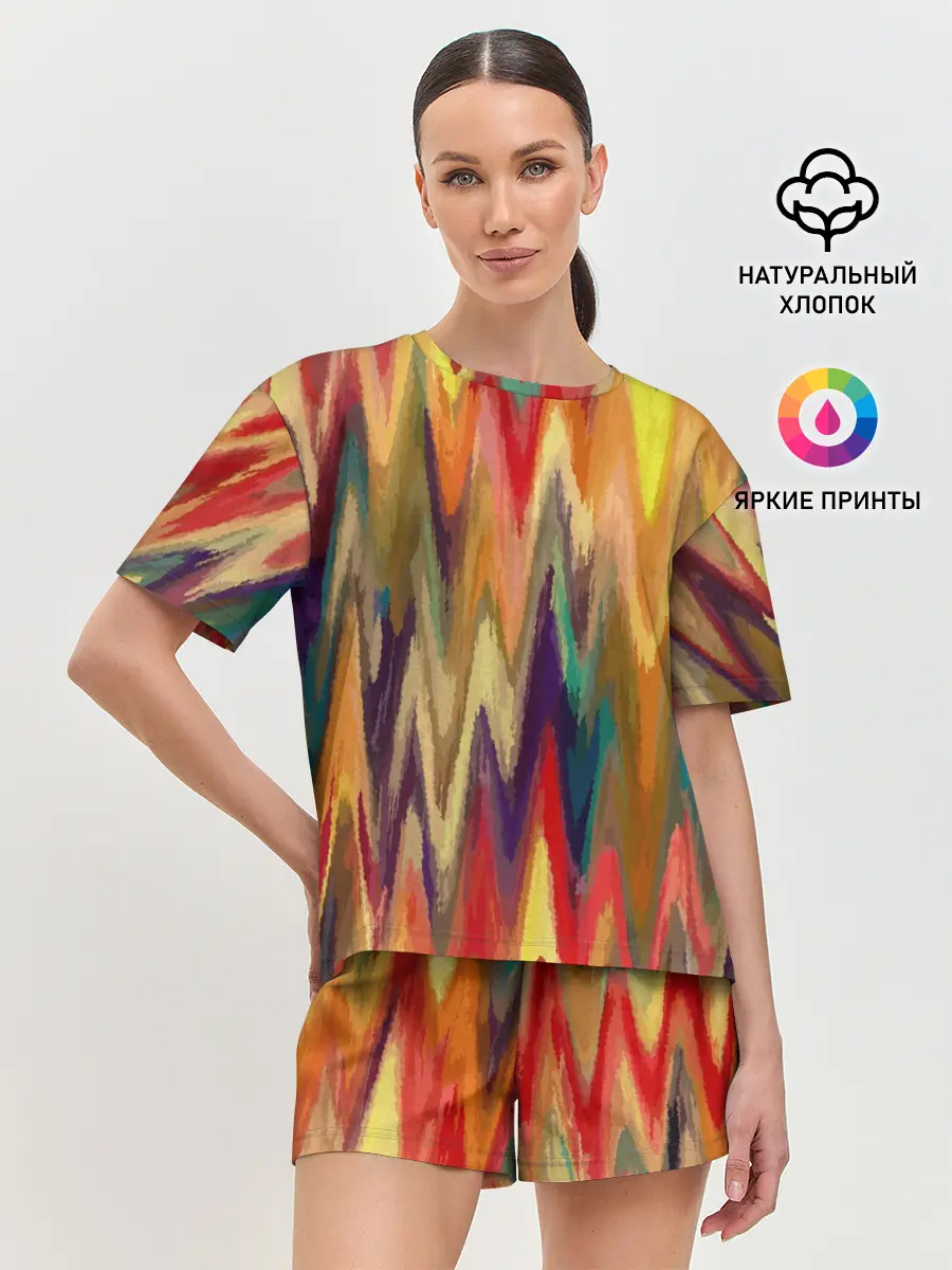 Женская пижама с шортами / Секрет иката