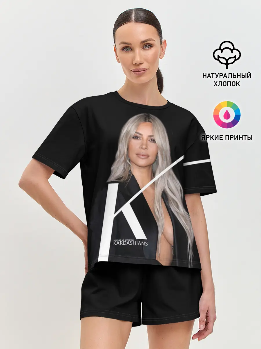 Женская пижама с шортами / Ким Кардашьян