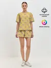 Женская пижама с шортами / Еноты паттерн