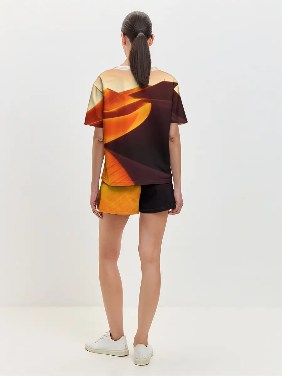 Женская пижама с шортами / Пустыня дюна барханы