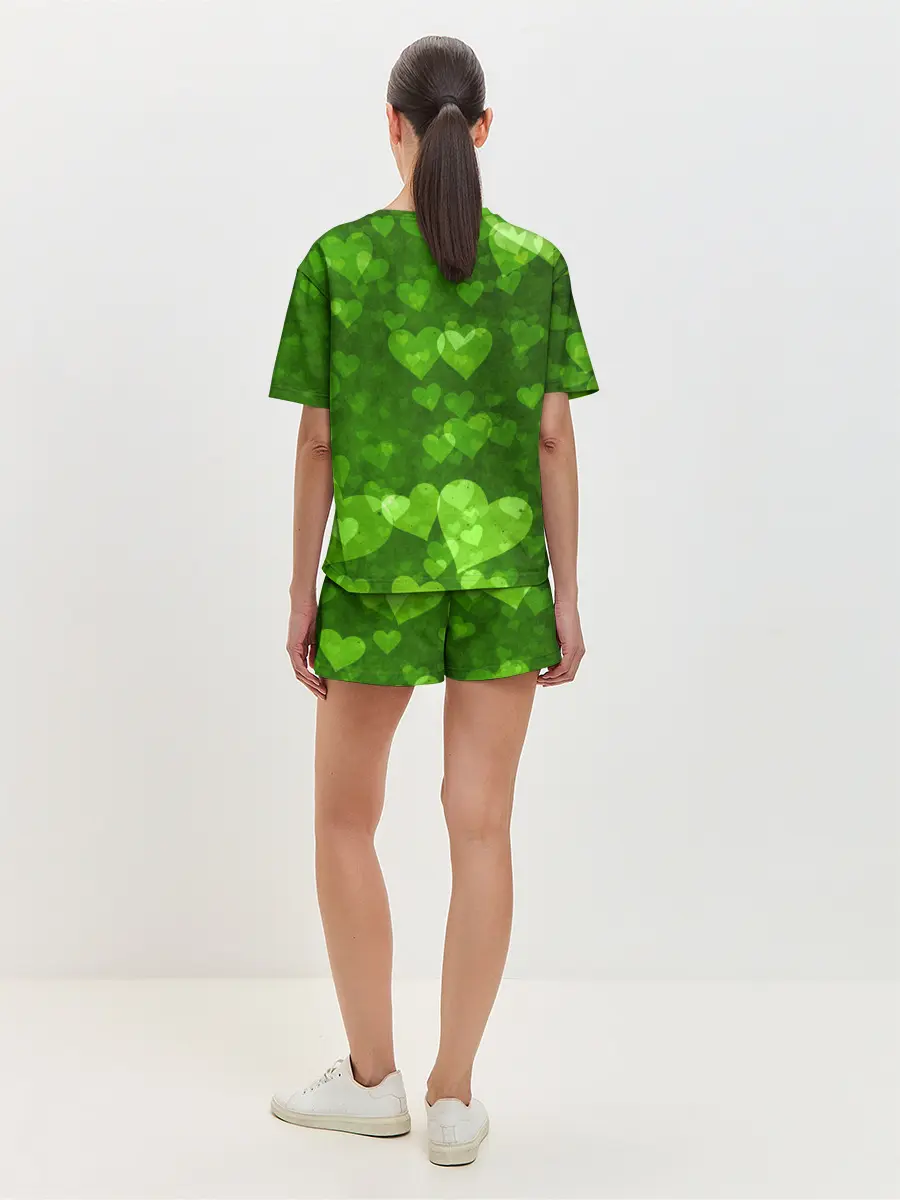 Женская пижама с шортами / Geometry Dash | Green Love