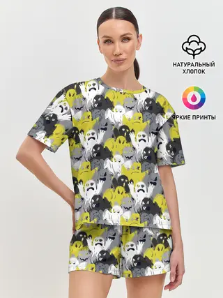 Женская пижама с шортами / Привидения
