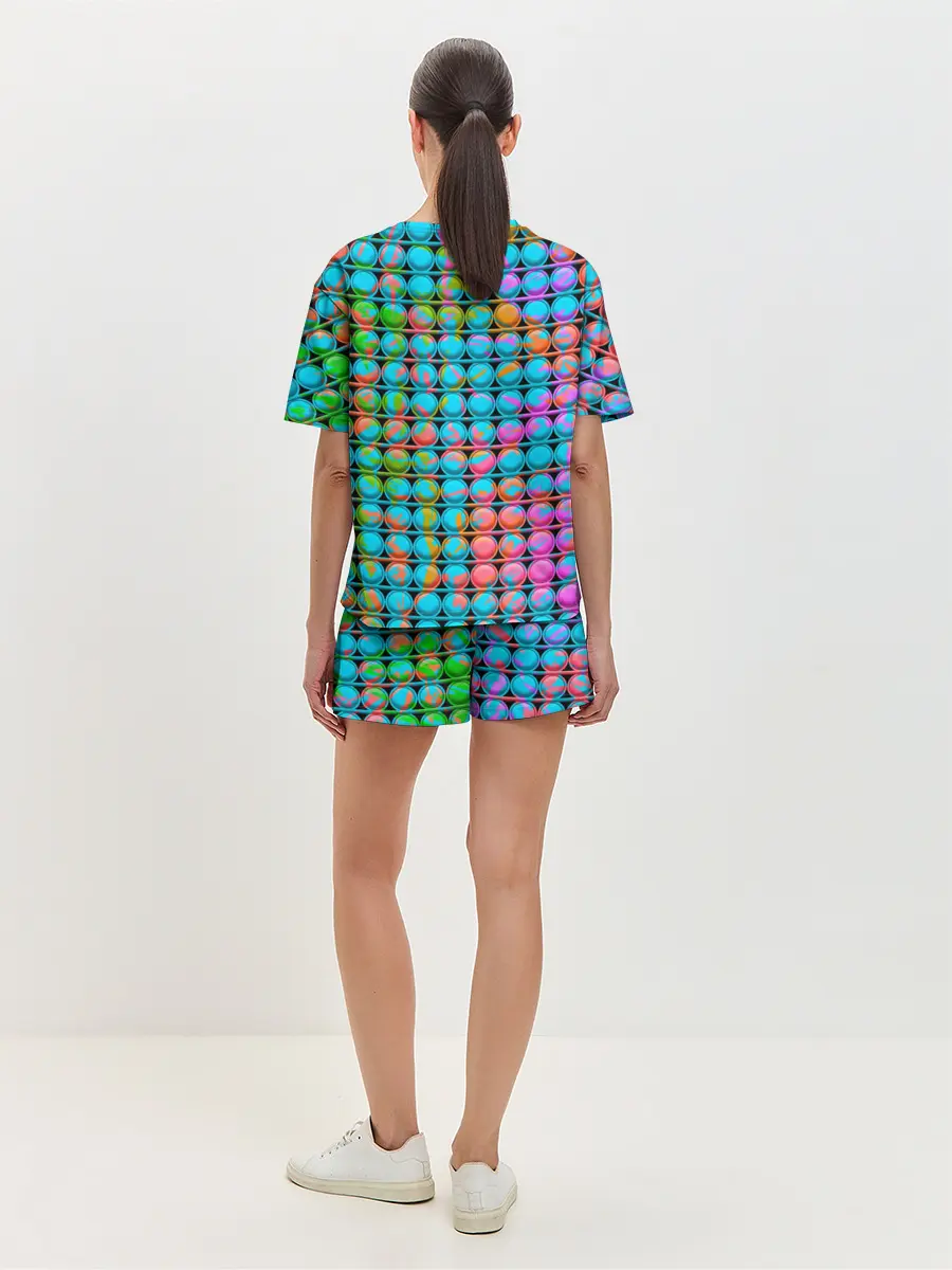 Женская пижама с шортами / POP IT | Взрыв Красок