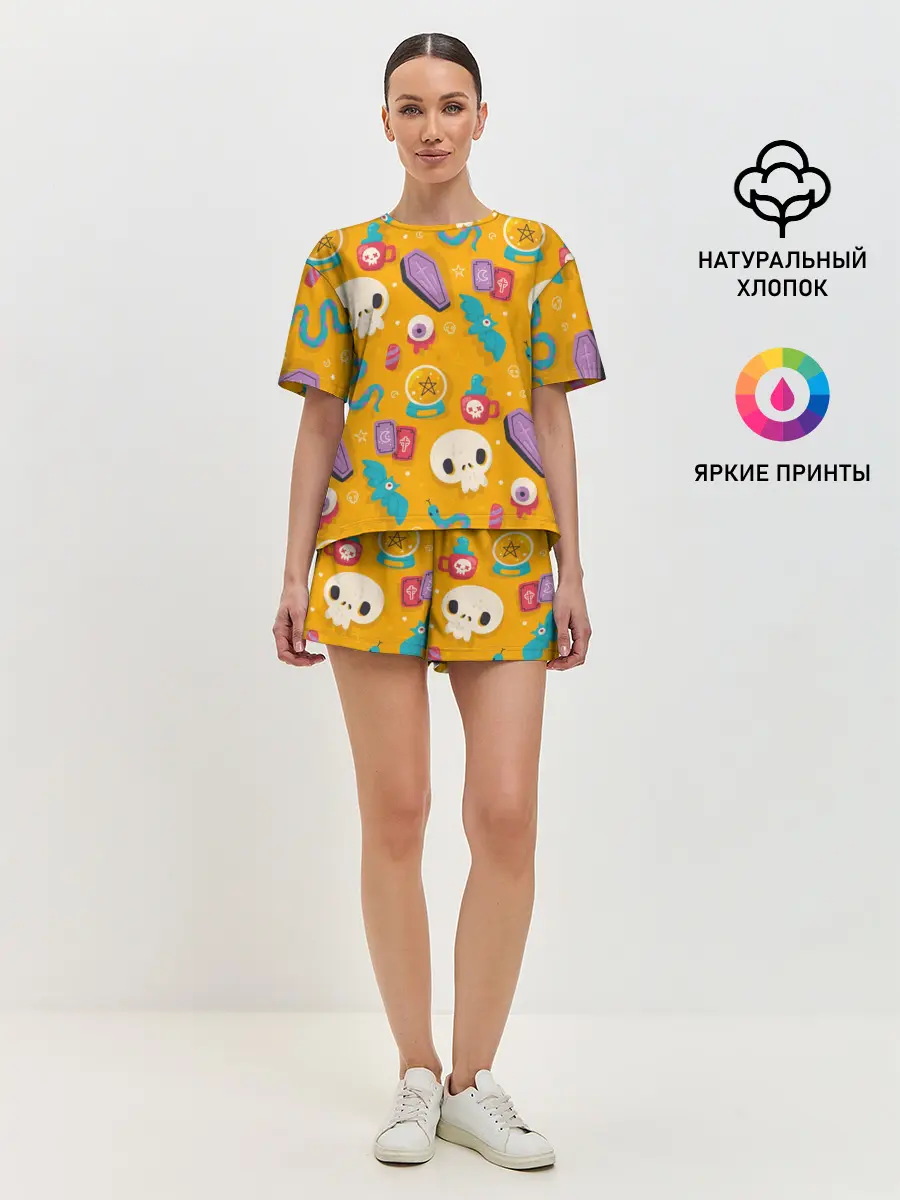 Женская пижама с шортами / Весенний Хэллоуин