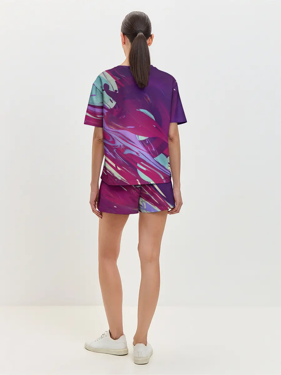 Женская пижама с шортами / Мощный градиент