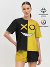 Женская пижама с шортами / Yellow and black smile