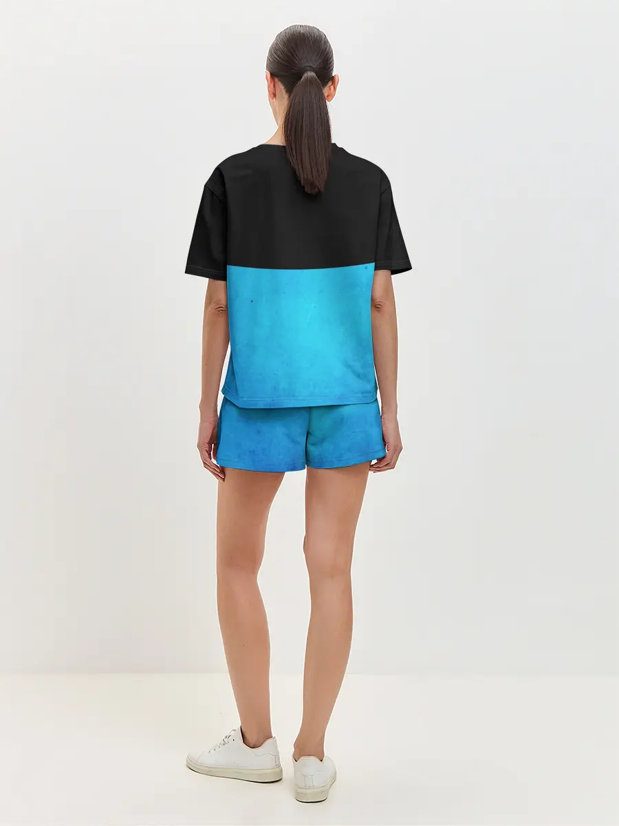 Женская пижама с шортами / Smail Blue