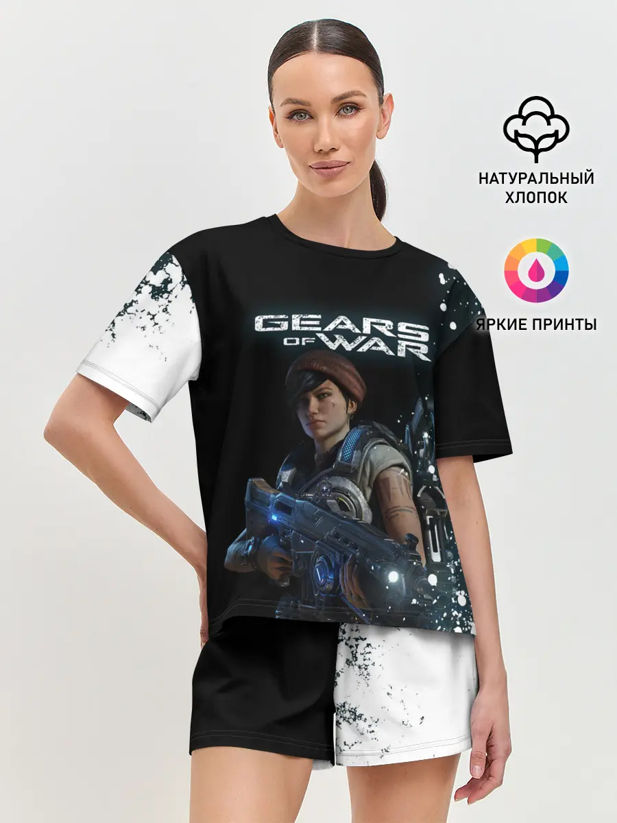 Женская пижама с шортами / GEARS OF WAR | ШЕСТЕРЕНКИ