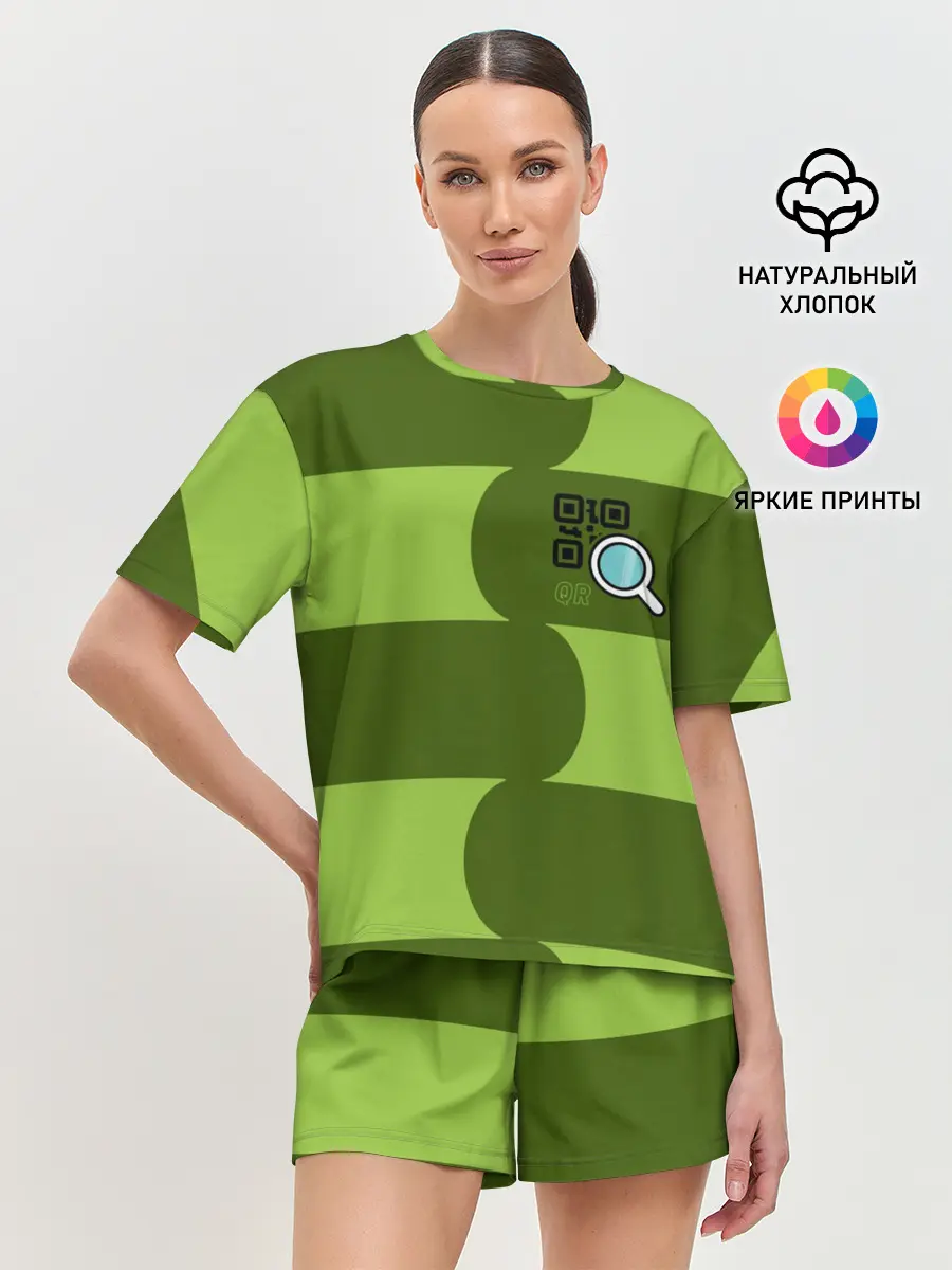 Женская пижама с шортами / В поисках QR