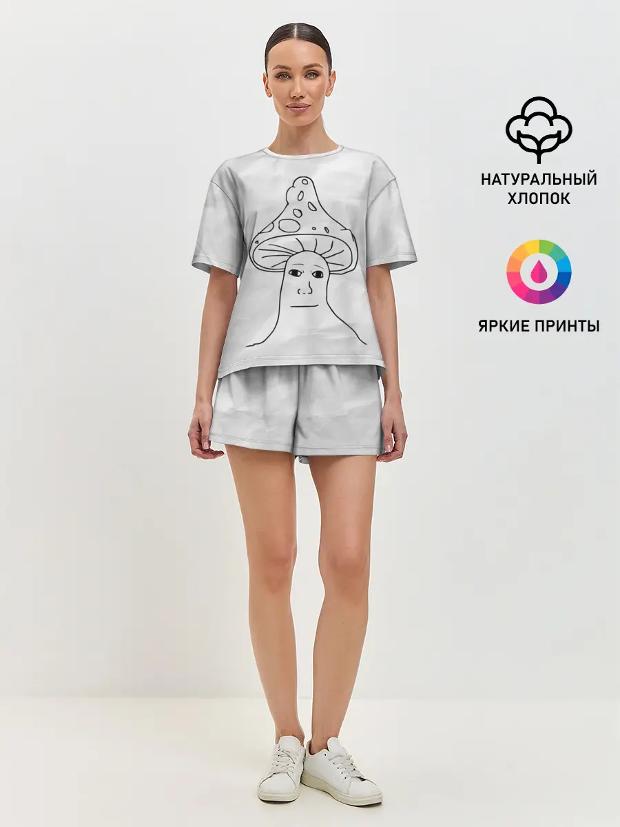 Женская пижама с шортами / Шрумджек | Shroomjak | Мем