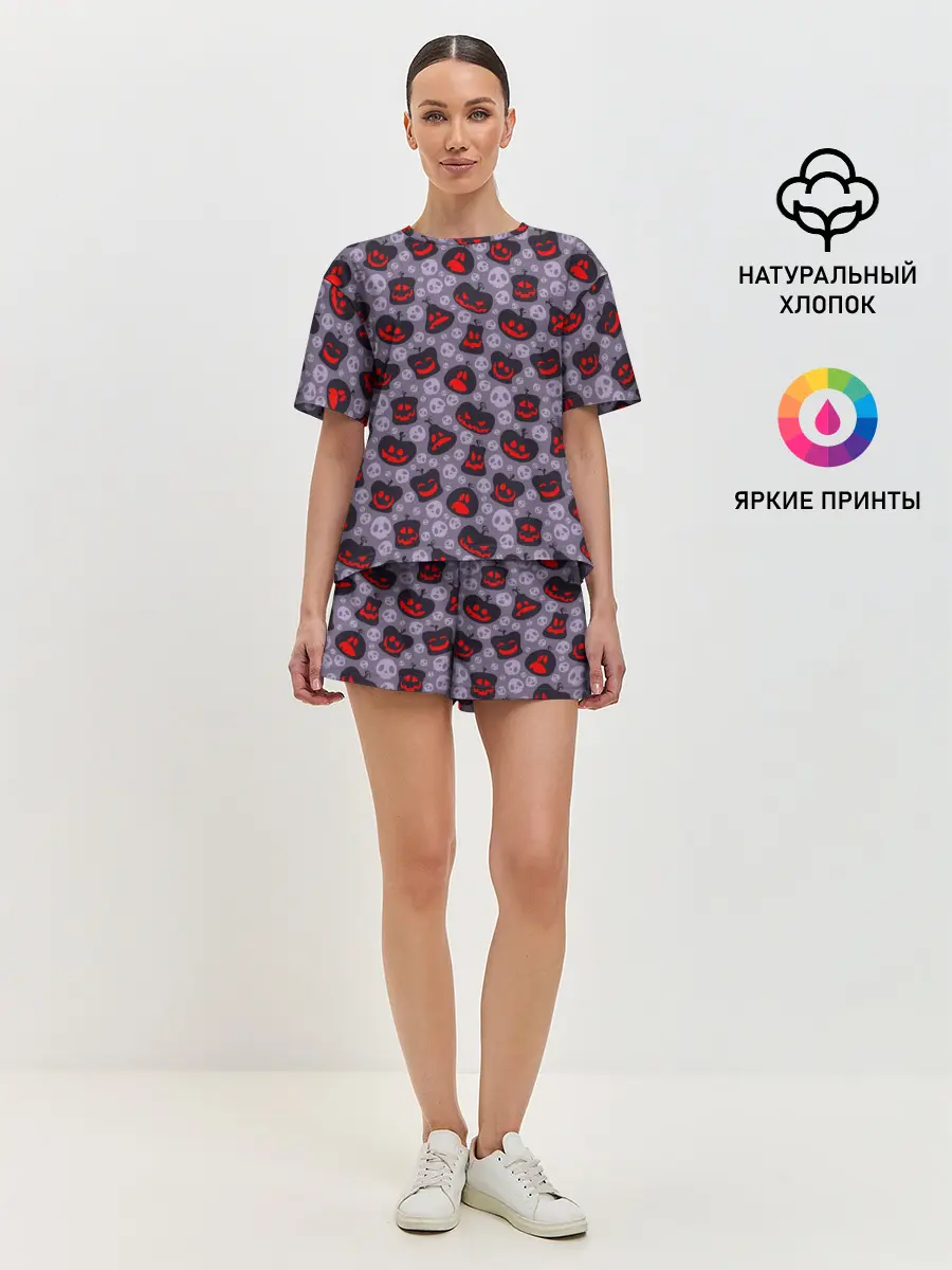 Женская пижама с шортами / Хэллоуин