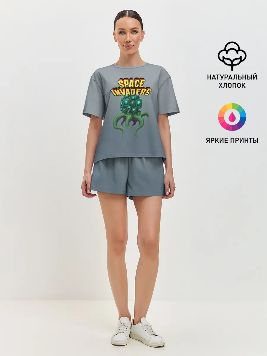Женская пижама с шортами / Space Invaders | Old game