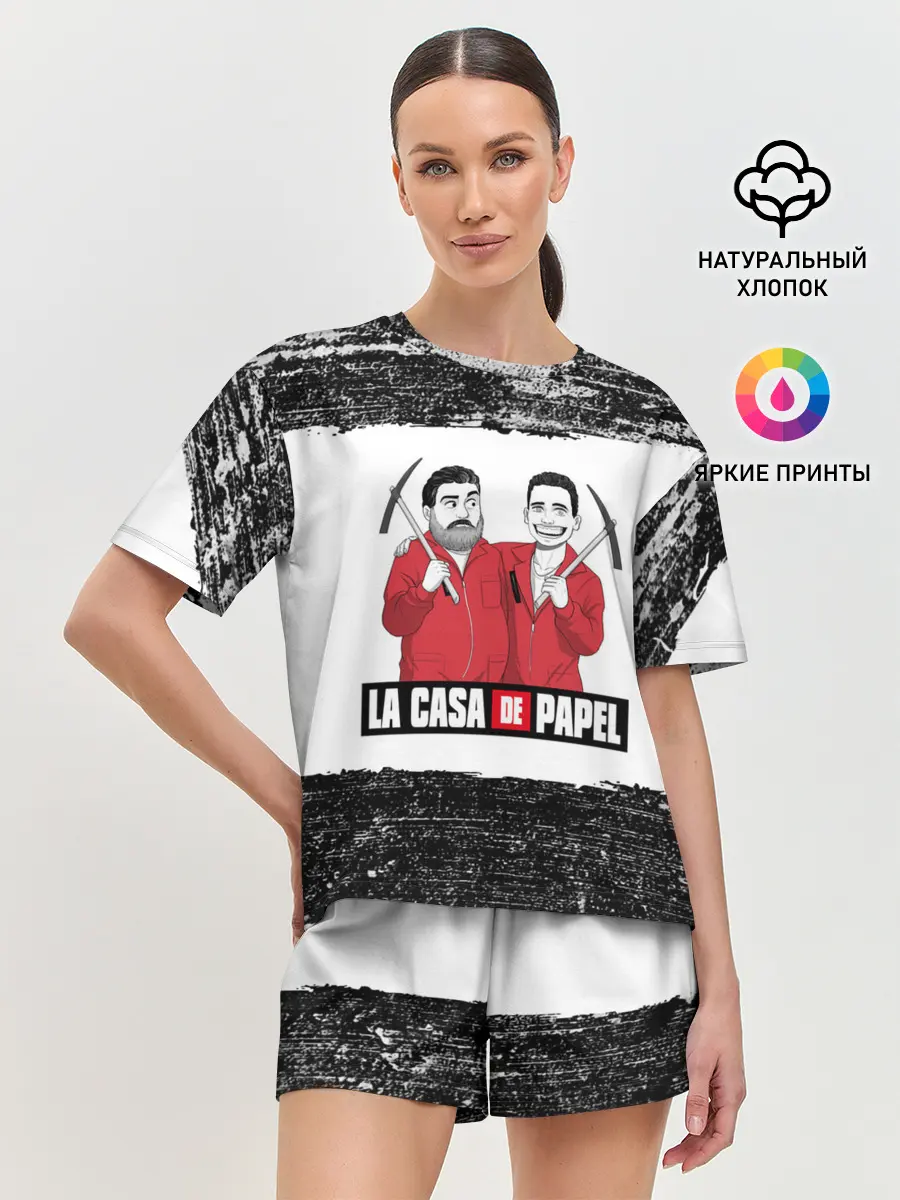 Женская пижама с шортами / Moscow | Rio | La Casa de Papel