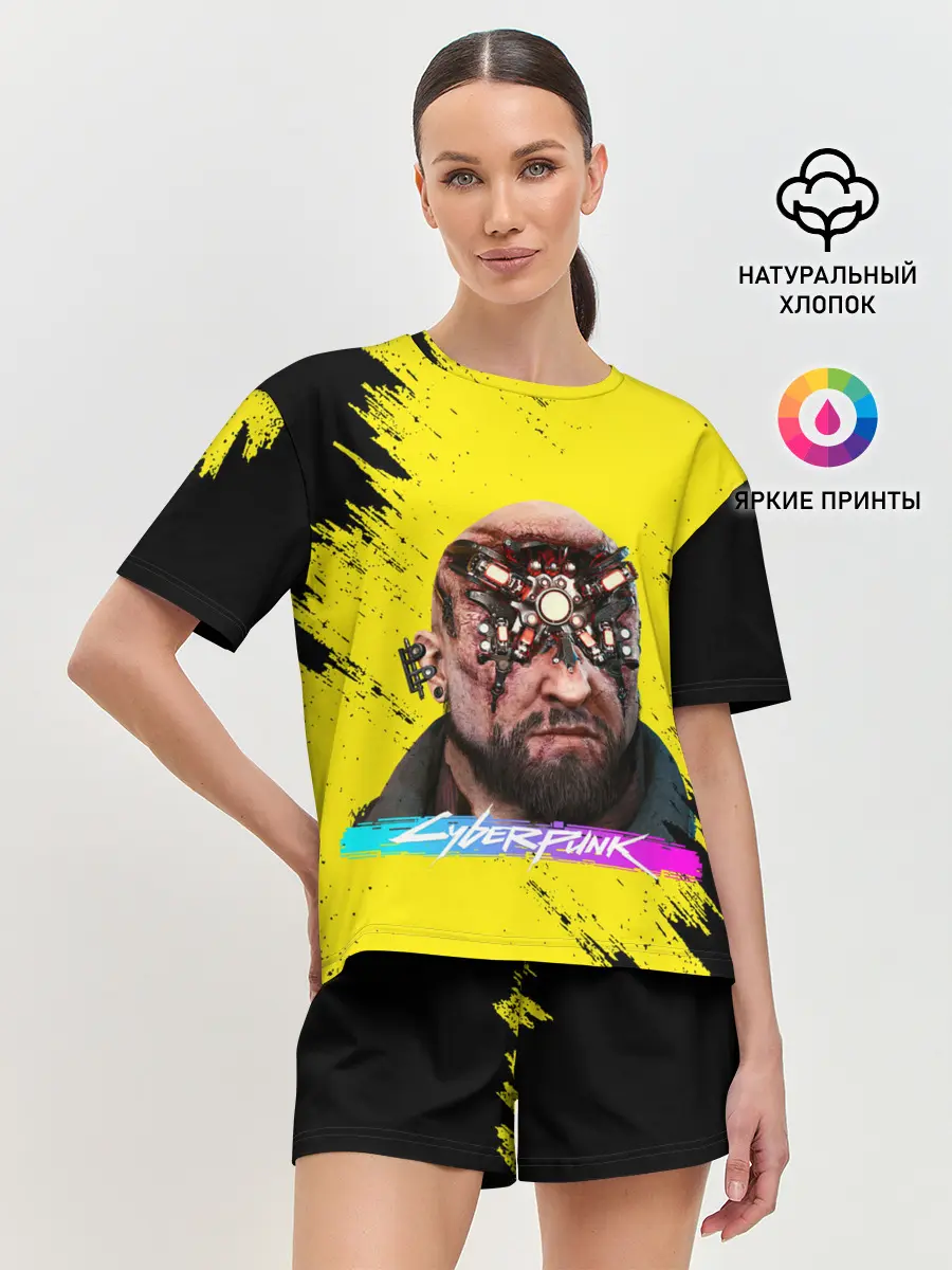 Женская пижама с шортами / CD Projekt | CYBERPUNK 2077