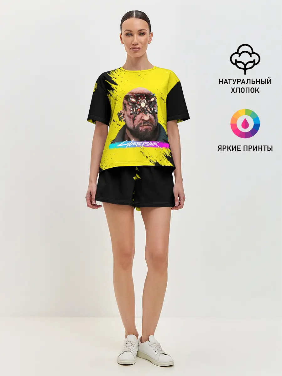 Женская пижама с шортами / CD Projekt | CYBERPUNK 2077