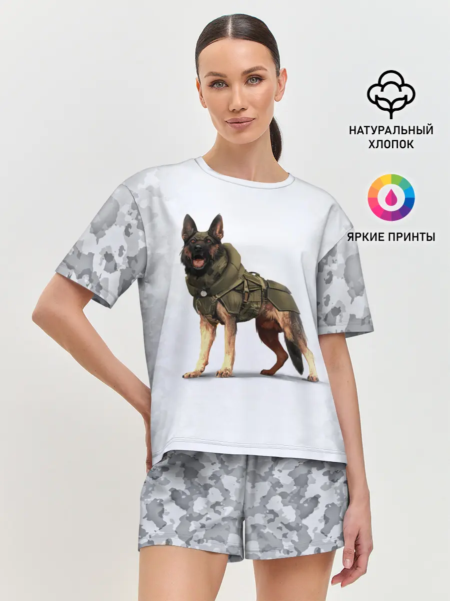 Женская пижама с шортами / Служебная собака | К9 | K9