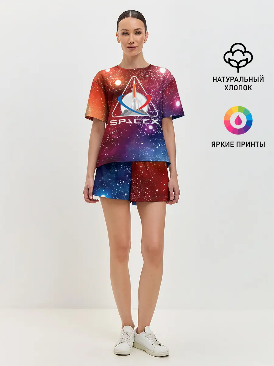 Женская пижама с шортами / Space X
