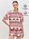 Женская пижама с шортами / Зимний лес