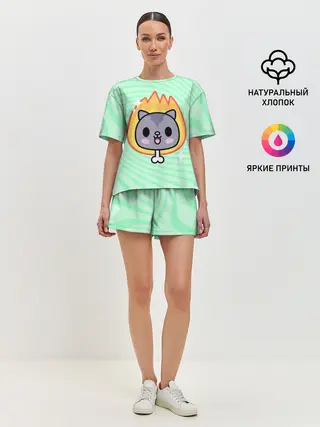 Женская пижама с шортами / Toca Boca Cat