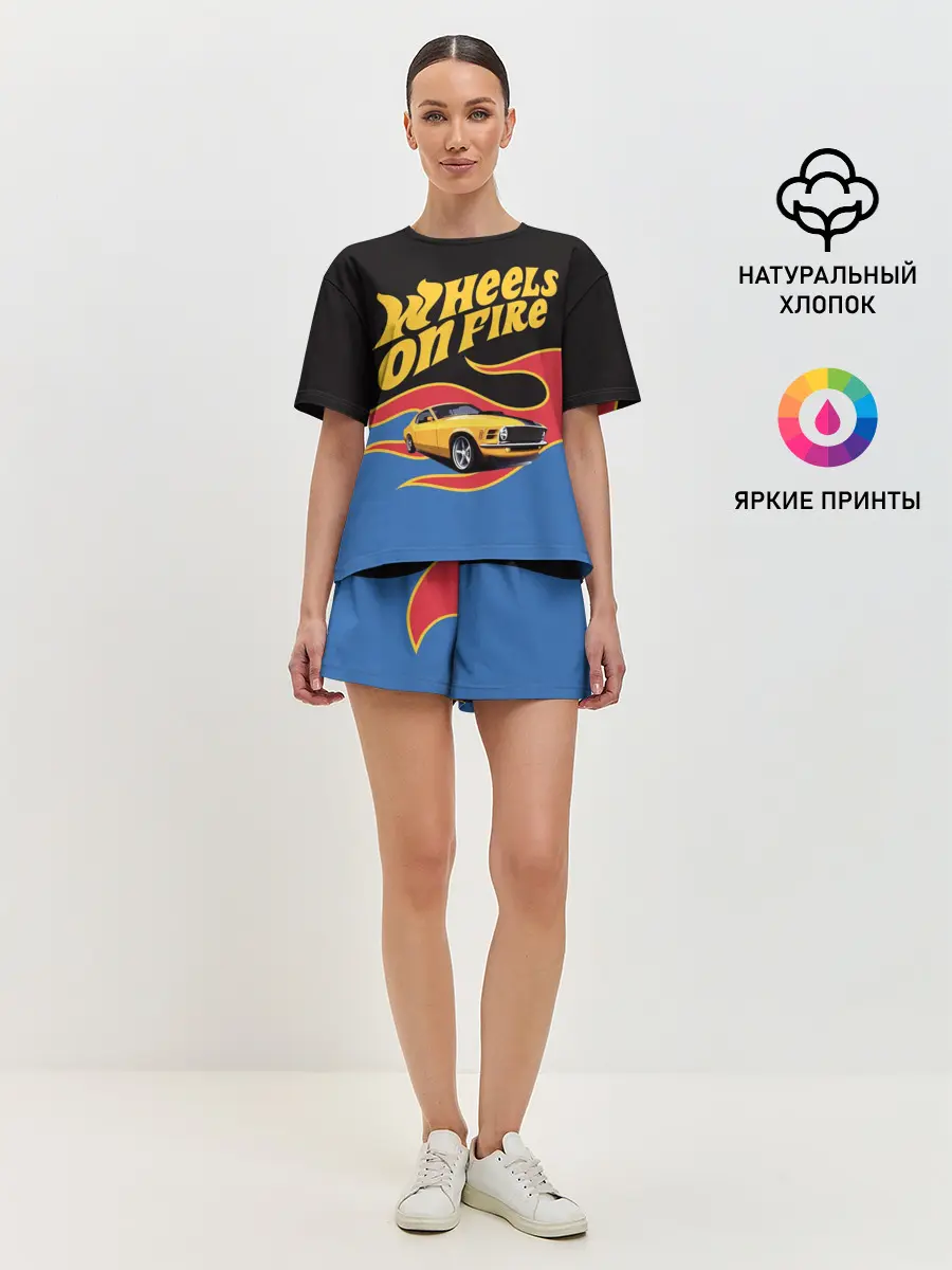 Женская пижама с шортами / Hot Wheels. Хот Вилс