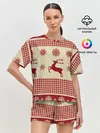 Женская пижама с шортами / Олени