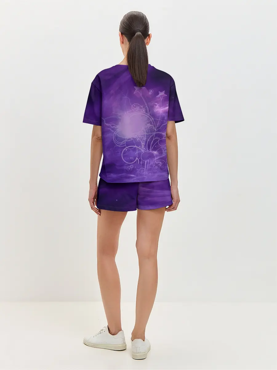 Женская пижама с шортами / Кэ Цин в сиреневом тумане