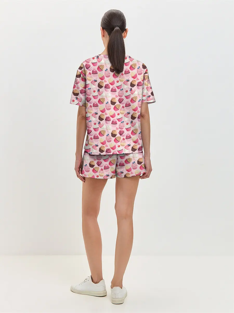 Женская пижама с шортами / Пирожные
