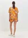 Женская пижама с шортами / Огненные разводы лавы