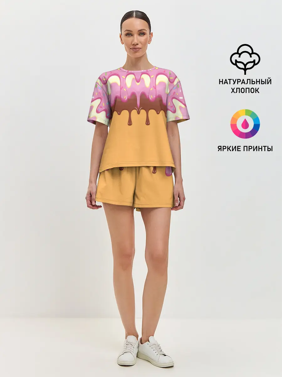 Женская пижама с шортами / Мороженое | Ice Scream