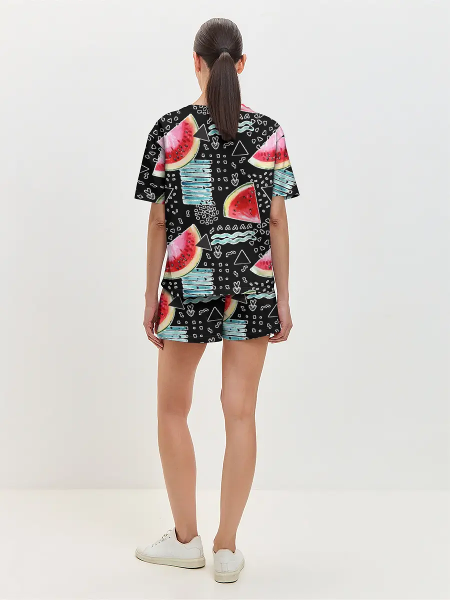 Женская пижама с шортами / сладкий арбуз