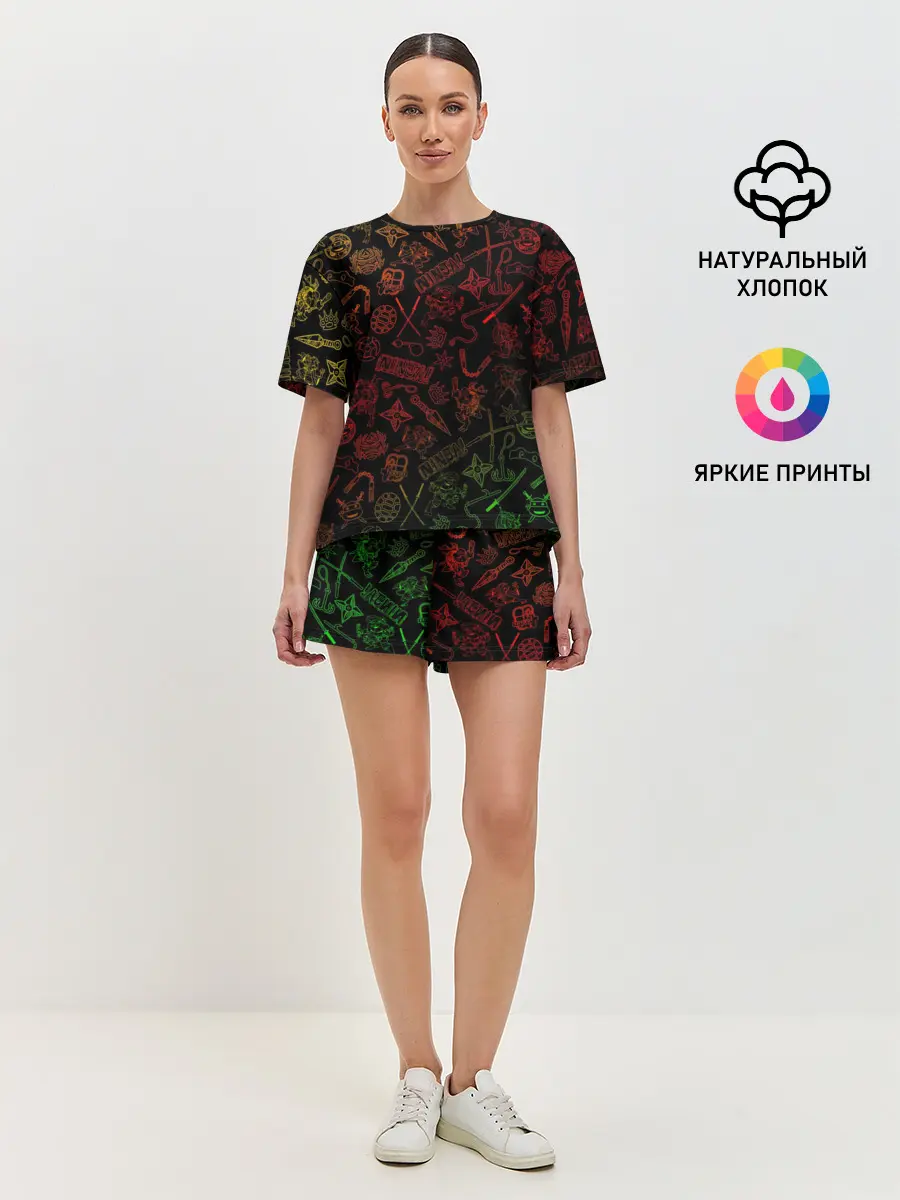 Женская пижама с шортами / Ниндзя Черепашки | Иконки