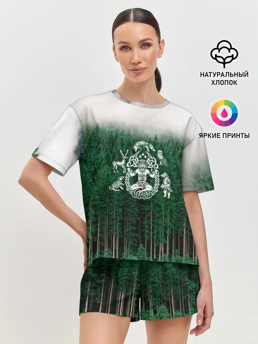 Женская пижама с шортами / ВАНАХЕЙМ | РУНЫ | RUNES