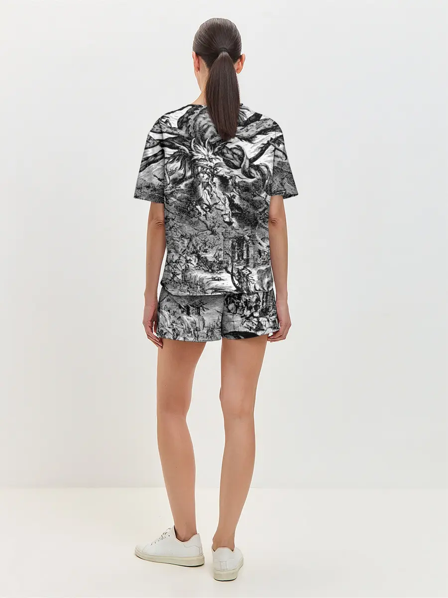 Женская пижама с шортами / Демонический хаос