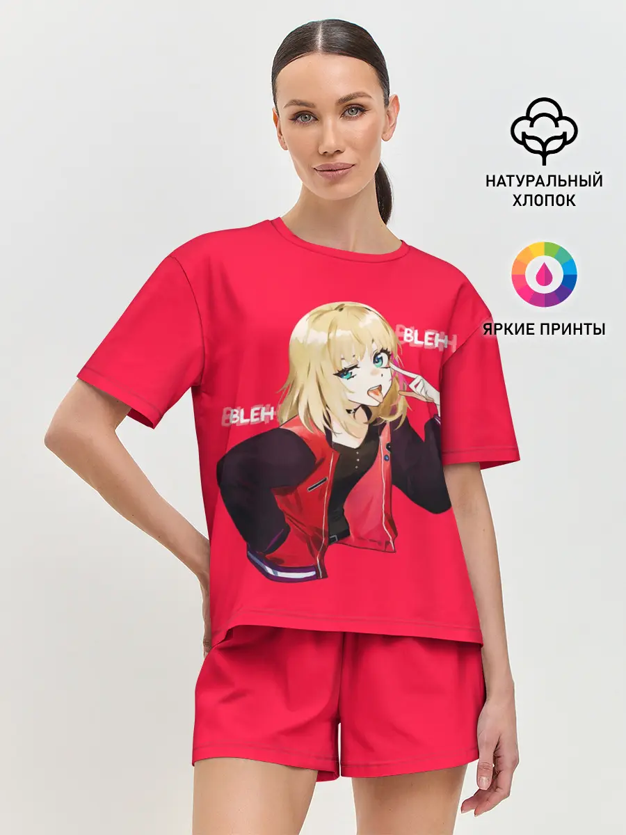 Женская пижама с шортами / Kawai Rika. Bleh