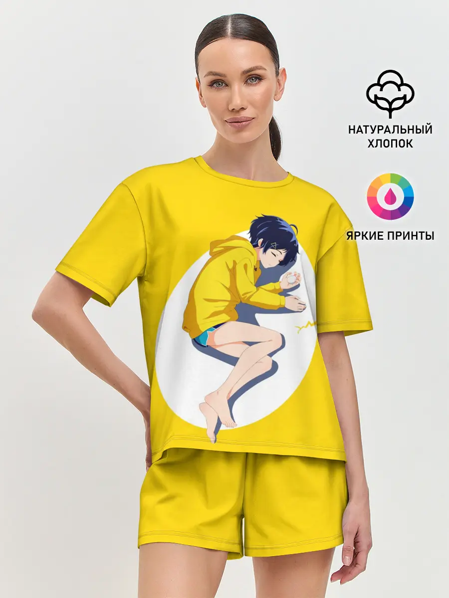 Женская пижама с шортами / Yellow egg. Oto Ai