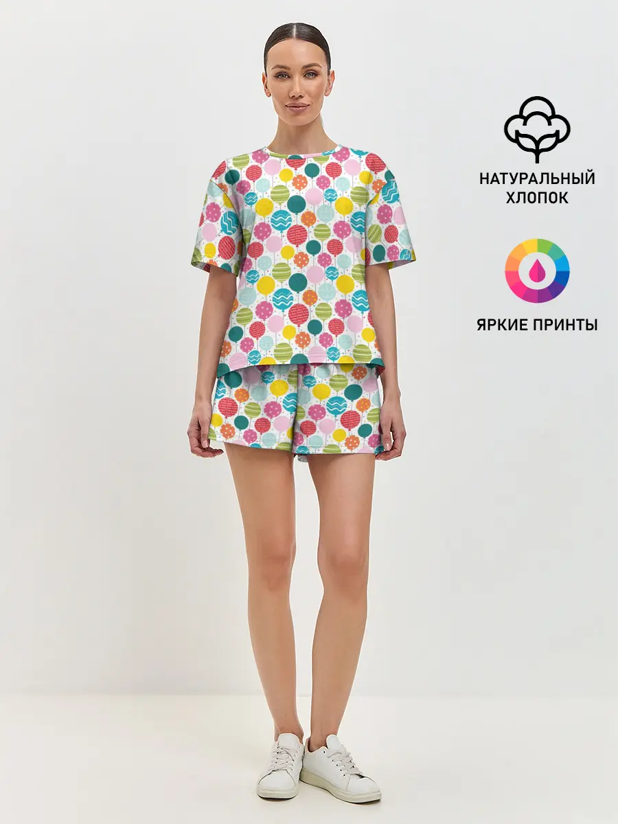 Женская пижама с шортами / Праздник