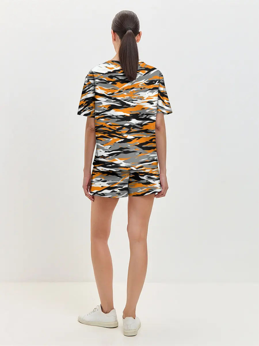 Женская пижама с шортами / Тигровый камуфляж