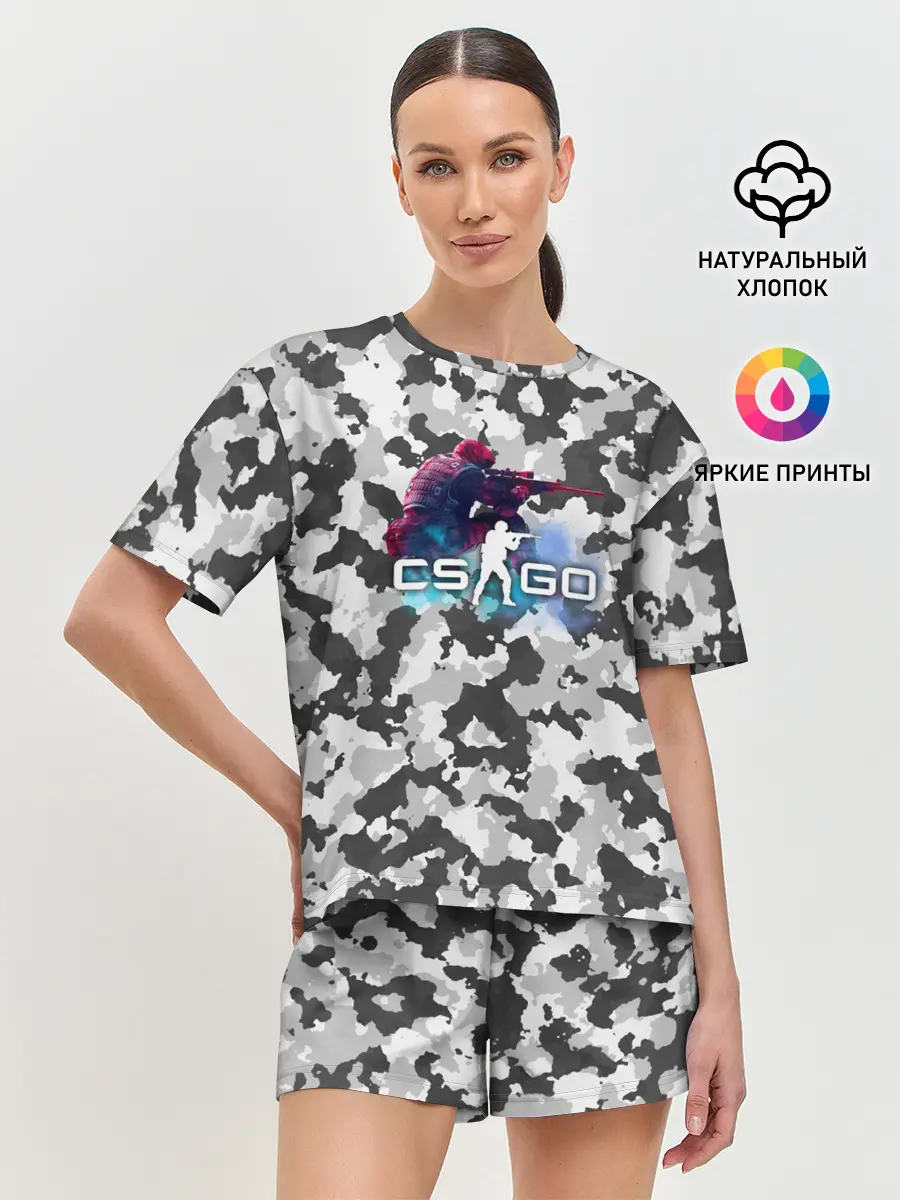 Женская пижама с шортами / Хэдшoт-CS:GO