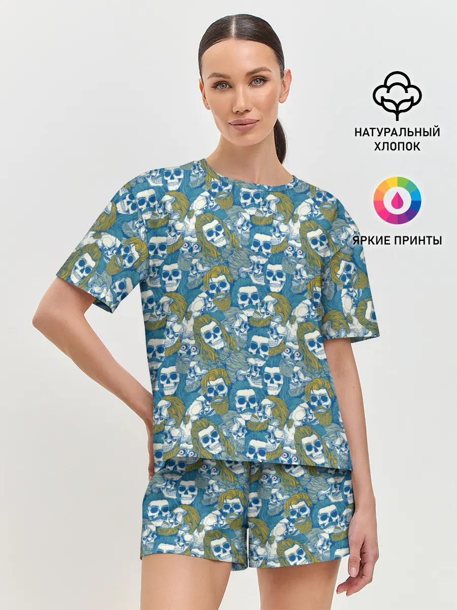 Женская пижама с шортами / Стильные Мертвецы