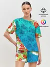 Женская пижама с шортами / ЛЕТНИЕ КРАСКИ | ТРОПИКИ / SUMMER / МОРЕ