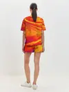 Женская пижама с шортами / ПЯТНО ЮПИТЕРА | ОРАНЖЕВЫЙ ГРАНЖ