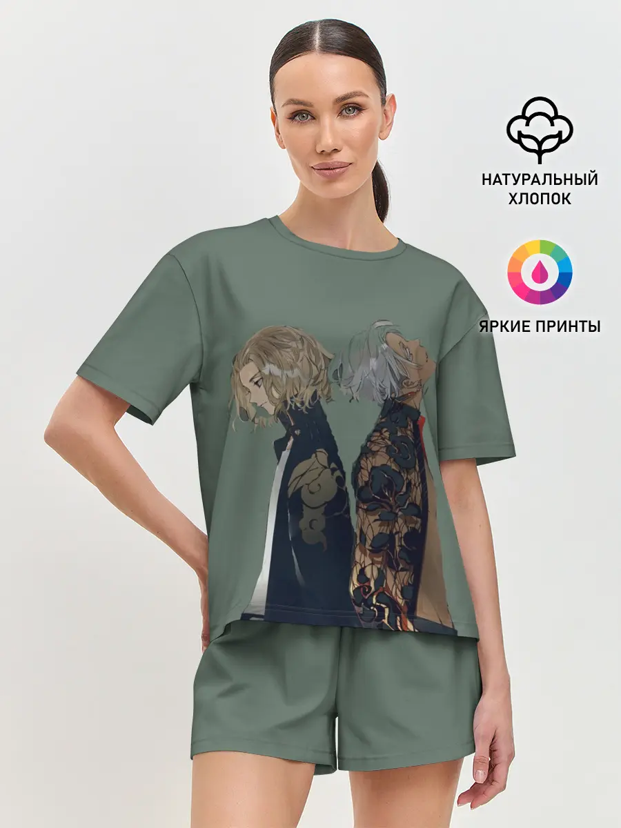 Женская пижама с шортами / Токийские мстители Майки