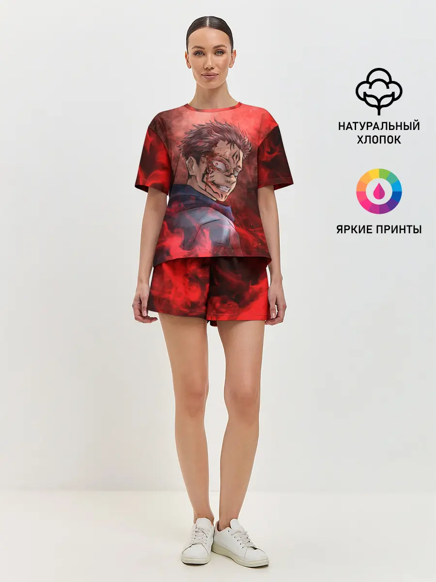 Женская пижама с шортами / Itadori Yuji | Магическая битва