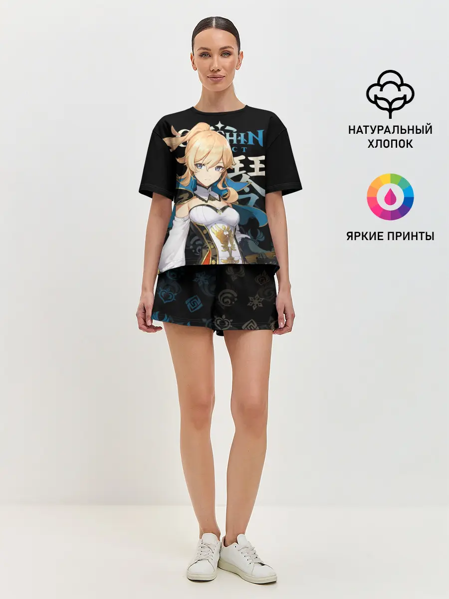 Женская пижама с шортами / Джинн, Genshin Impact