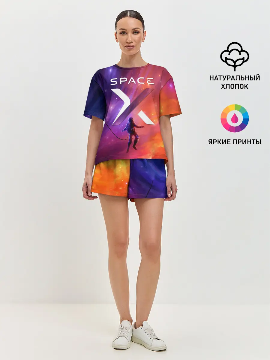 Женская пижама с шортами / Space X