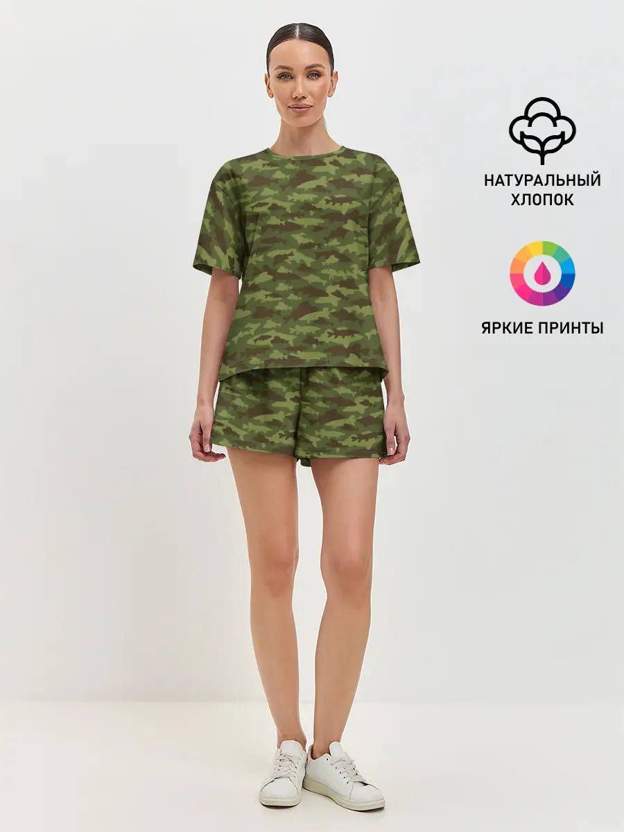 Женская пижама с шортами / Рыбак