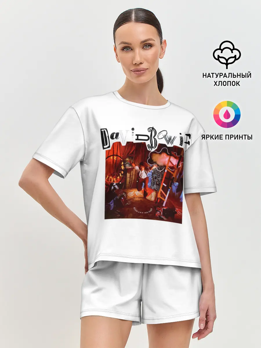 Женская пижама с шортами / Never Let Me Down - David Bowie