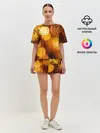 Женская пижама с шортами / Дождик золотой