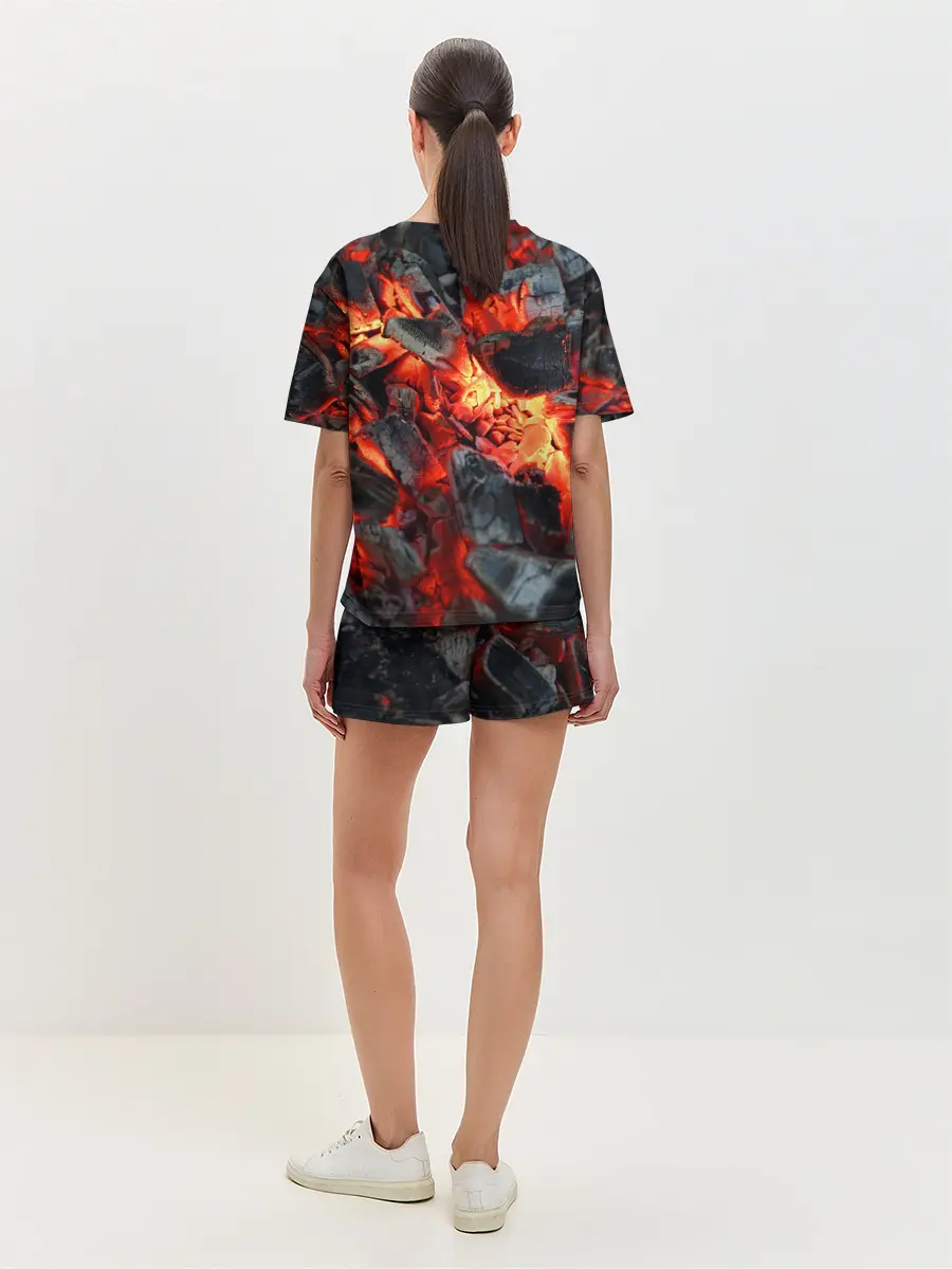 Женская пижама с шортами / Древесные угли